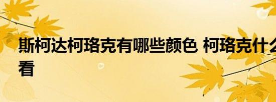 斯柯达柯珞克有哪些颜色 柯珞克什么颜色好看 