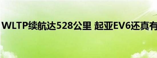 WLTP续航达528公里 起亚EV6还真有点实力