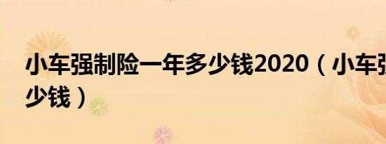 小车强制险一年多少钱2020（小车强制险多少钱）