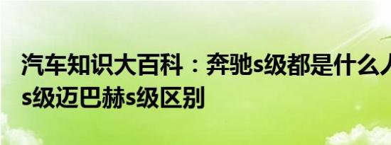 汽车知识大百科：奔驰s级都是什么人群 奔驰s级迈巴赫s级区别