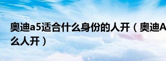 奥迪a5适合什么身份的人开（奥迪A5适合什么人开）