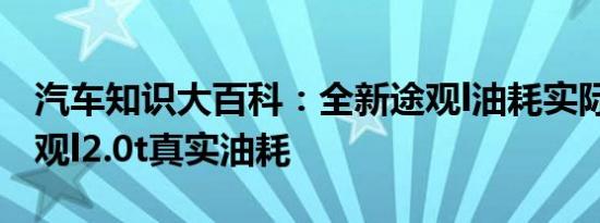 汽车知识大百科：全新途观l油耗实际多少 途观l2.0t真实油耗