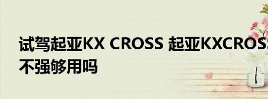 试驾起亚KX CROSS 起亚KXCROSS动力强不强够用吗