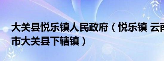 大关县悦乐镇人民政府（悦乐镇 云南省昭通市大关县下辖镇）