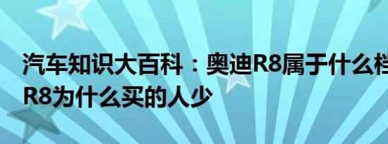 汽车知识大百科：奥迪R8属于什么档次 奥迪R8为什么买的人少