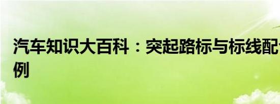 汽车知识大百科：突起路标与标线配合设置示例