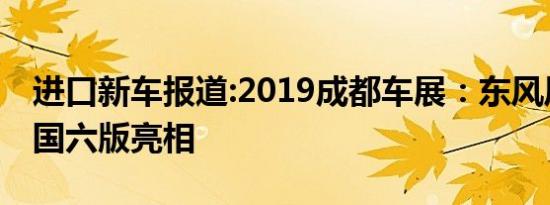 进口新车报道:2019成都车展：东风风行SX6国六版亮相