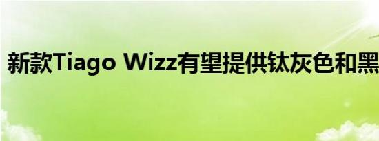 新款Tiago Wizz有望提供钛灰色和黑色车顶