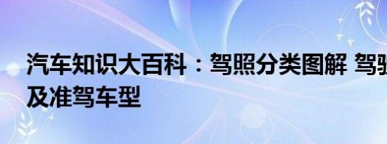 汽车知识大百科：驾照分类图解 驾驶证等级及准驾车型