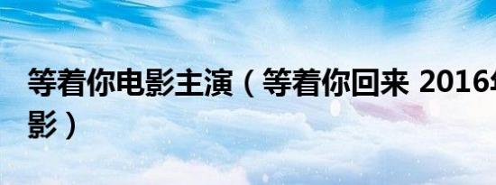 等着你电影主演（等着你回来 2016年拍摄电影）