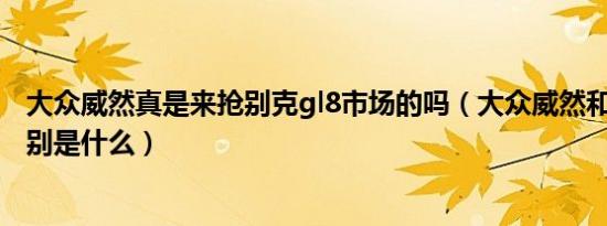 大众威然真是来抢别克gl8市场的吗（大众威然和别克gl8区别是什么）