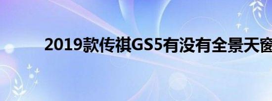 2019款传祺GS5有没有全景天窗 