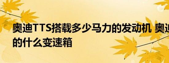 奥迪TTS搭载多少马力的发动机 奥迪TTS用的什么变速箱 