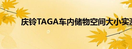 庆铃TAGA车内储物空间大小实测