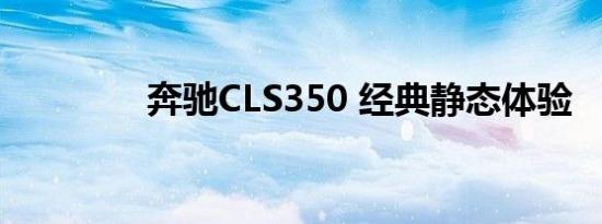 奔驰CLS350 经典静态体验