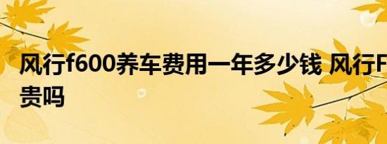 风行f600养车费用一年多少钱 风行F600养车贵吗