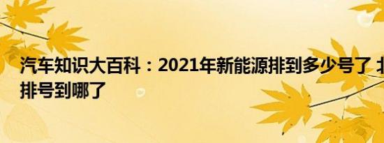 汽车知识大百科：2021年新能源排到多少号了 北京新能源排号到哪了