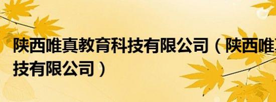 陕西唯真教育科技有限公司（陕西唯真教育科技有限公司）