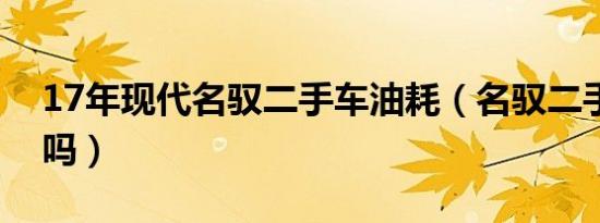 17年现代名驭二手车油耗（名驭二手车能买吗）