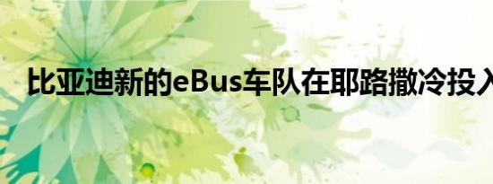 比亚迪新的eBus车队在耶路撒冷投入使用