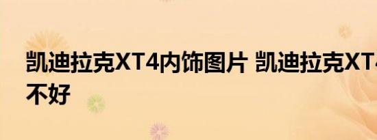 凯迪拉克XT4内饰图片 凯迪拉克XT4内饰好不好