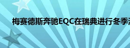 梅赛德斯奔驰EQC在瑞典进行冬季测试