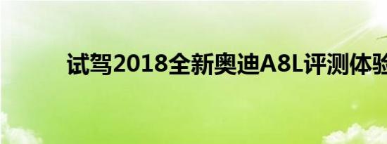 试驾2018全新奥迪A8L评测体验