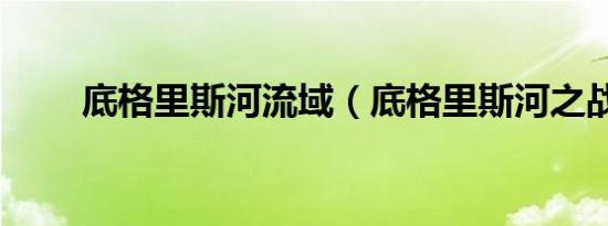 底格里斯河流域（底格里斯河之战）