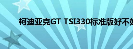 柯迪亚克GT TSI330标准版好不好 