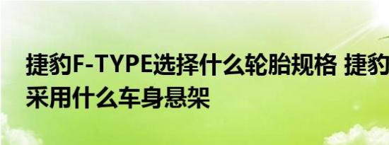 捷豹F-TYPE选择什么轮胎规格 捷豹F-TYPE采用什么车身悬架 