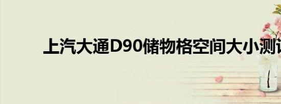 上汽大通D90储物格空间大小测评