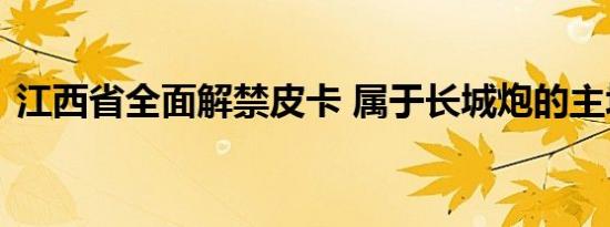 江西省全面解禁皮卡 属于长城炮的主场来了