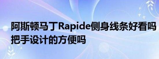 阿斯顿马丁Rapide侧身线条好看吗 Rapide把手设计的方便吗 