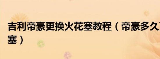 吉利帝豪更换火花塞教程（帝豪多久更换火花塞）