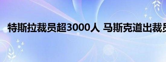 特斯拉裁员超3000人 马斯克道出裁员原因