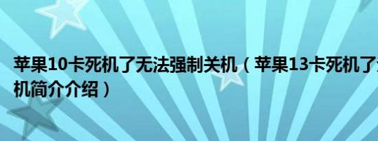 苹果10卡死机了无法强制关机（苹果13卡死机了无法强制关机简介介绍）