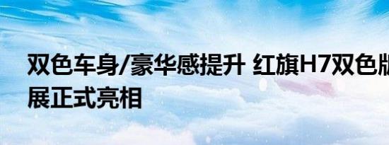 双色车身/豪华感提升 红旗H7双色版上海车展正式亮相