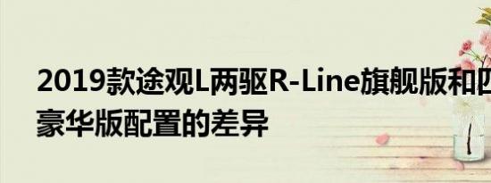 2019款途观L两驱R-Line旗舰版和四驱智动豪华版配置的差异