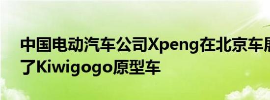 中国电动汽车公司Xpeng在北京车展上推出了Kiwigogo原型车