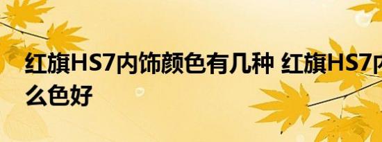 红旗HS7内饰颜色有几种 红旗HS7内饰选什么色好 