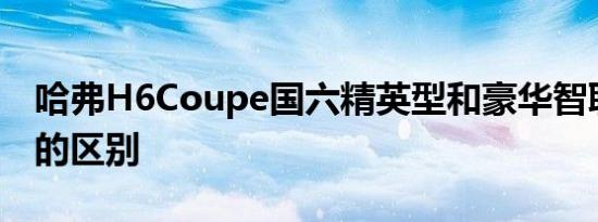 哈弗H6Coupe国六精英型和豪华智联版配置的区别