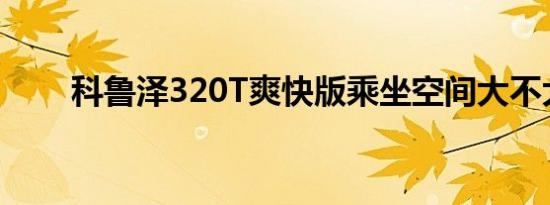 科鲁泽320T爽快版乘坐空间大不大 