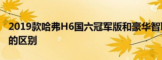 2019款哈弗H6国六冠军版和豪华智联版配置的区别