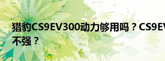 猎豹CS9EV300动力够用吗？CS9EV动力强不强？