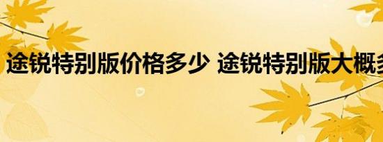 途锐特别版价格多少 途锐特别版大概多少钱 