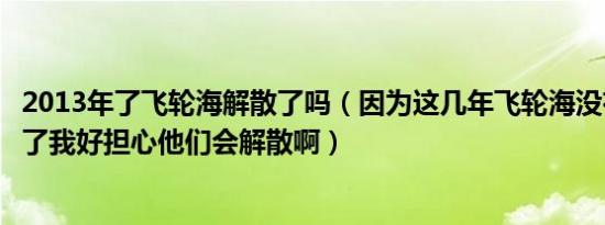 2013年了飞轮海解散了吗（因为这几年飞轮海没有出新专辑了我好担心他们会解散啊）