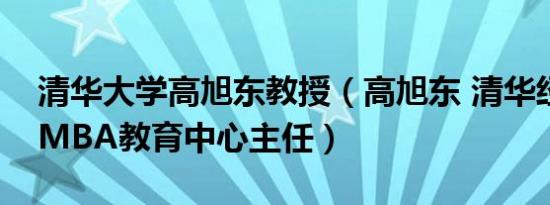 清华大学高旭东教授（高旭东 清华经管学院MBA教育中心主任）