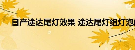 日产途达尾灯效果 途达尾灯组灯泡配置