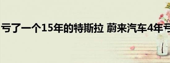 亏了一个15年的特斯拉 蔚来汽车4年亏400亿