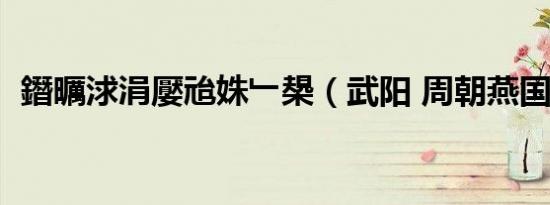 鐕曞浗涓嬮兘姝﹂槼（武阳 周朝燕国国都）